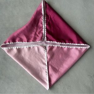 Nordstrom ~ Panel Silk Pocket Square ~ Pink Colour Block 17” ~ 100% Silk
